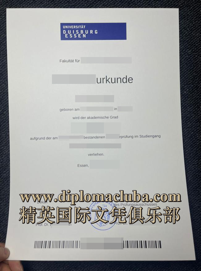 杜伊斯堡-埃森大学文凭