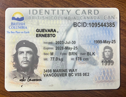 购买不列颠哥伦比亚省身份证 | BC ID办理 | buy fake BC Identity Card