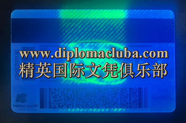科罗拉多州驾照背面-荧光