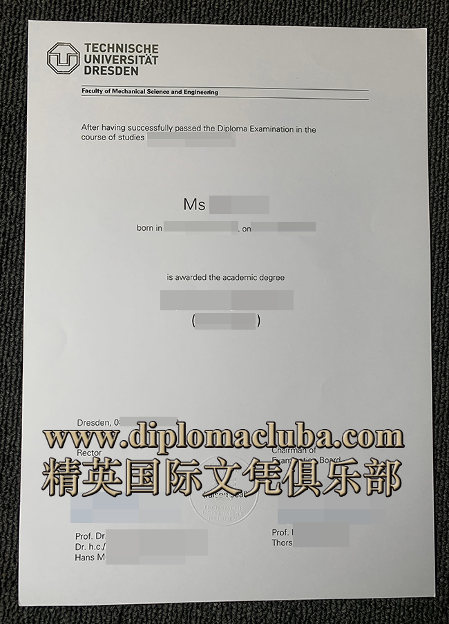 德累斯顿工业大学文凭