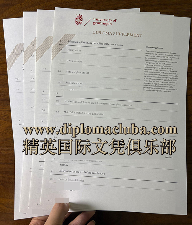 格罗宁根大学成绩单