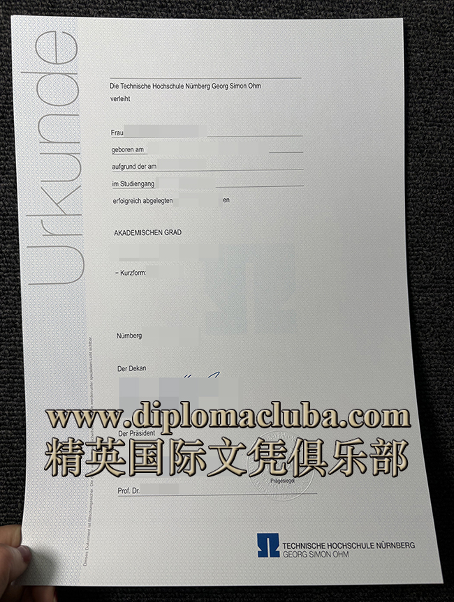 纽伦堡乔治·西蒙·欧姆应用技术大学文凭